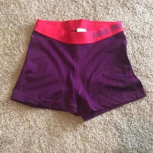 Nike pro compression shorts